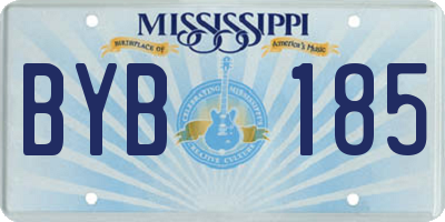 MS license plate BYB185