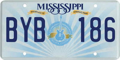 MS license plate BYB186
