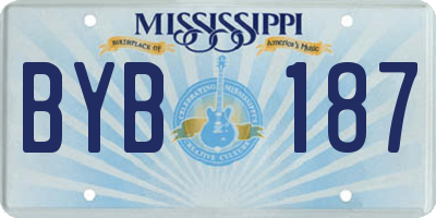 MS license plate BYB187