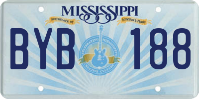 MS license plate BYB188