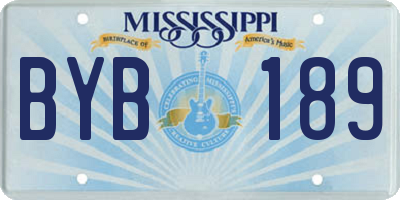 MS license plate BYB189