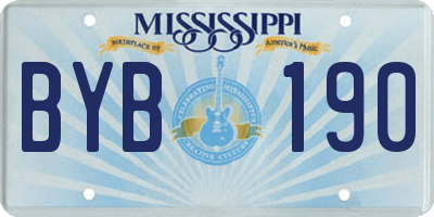 MS license plate BYB190