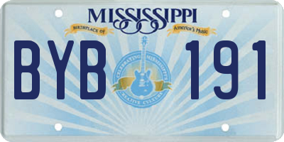 MS license plate BYB191