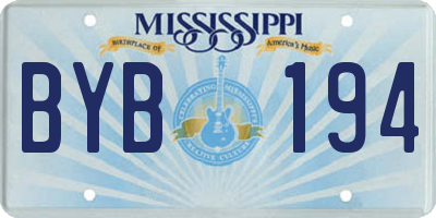MS license plate BYB194