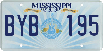 MS license plate BYB195