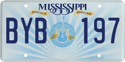 MS license plate BYB197