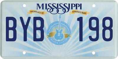 MS license plate BYB198