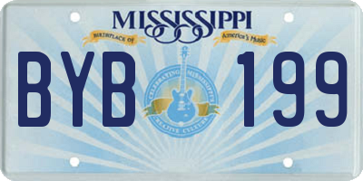 MS license plate BYB199