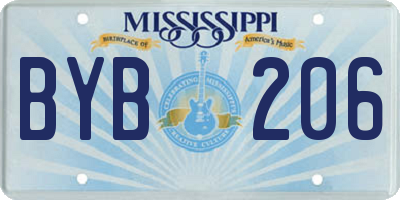 MS license plate BYB206