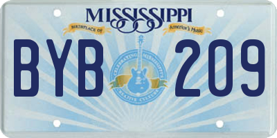 MS license plate BYB209