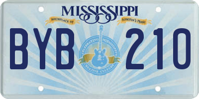 MS license plate BYB210