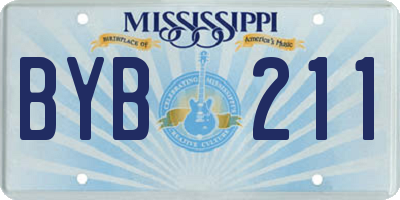 MS license plate BYB211