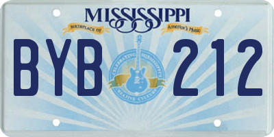 MS license plate BYB212