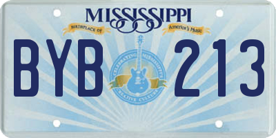 MS license plate BYB213