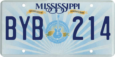 MS license plate BYB214