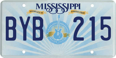 MS license plate BYB215