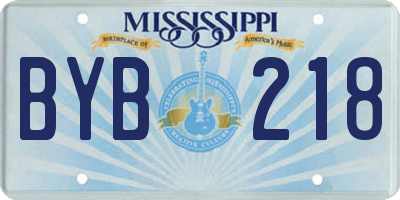 MS license plate BYB218