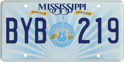 MS license plate BYB219