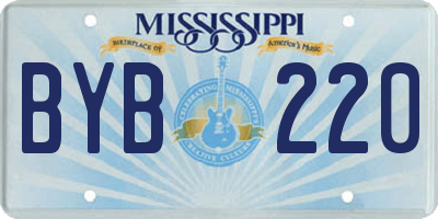 MS license plate BYB220