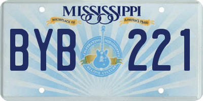 MS license plate BYB221