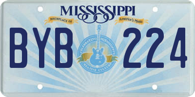 MS license plate BYB224