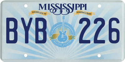 MS license plate BYB226