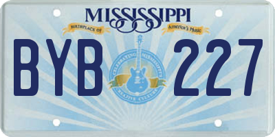 MS license plate BYB227