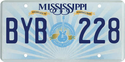 MS license plate BYB228