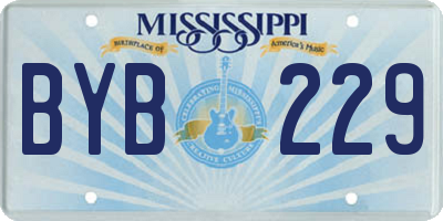 MS license plate BYB229