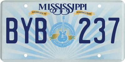 MS license plate BYB237