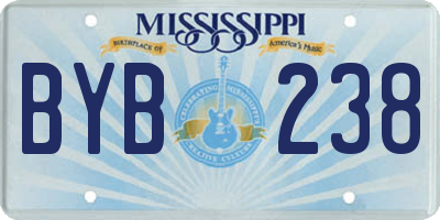MS license plate BYB238
