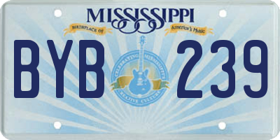 MS license plate BYB239