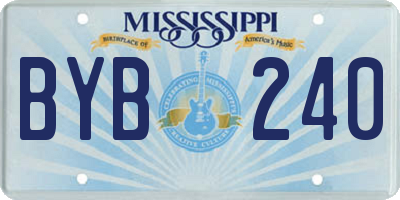 MS license plate BYB240