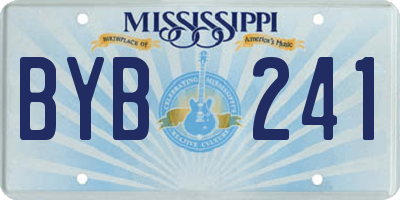 MS license plate BYB241