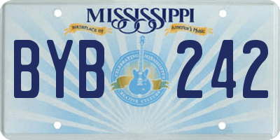 MS license plate BYB242