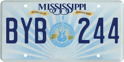 MS license plate BYB244