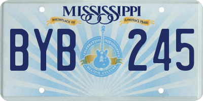 MS license plate BYB245