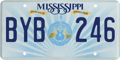 MS license plate BYB246