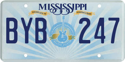 MS license plate BYB247