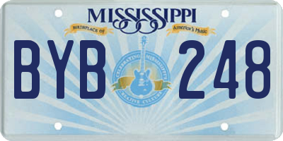 MS license plate BYB248