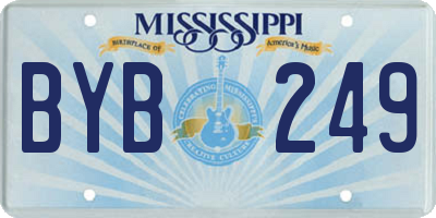 MS license plate BYB249