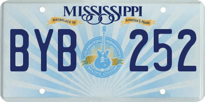 MS license plate BYB252