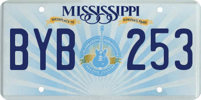 MS license plate BYB253