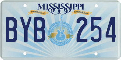 MS license plate BYB254