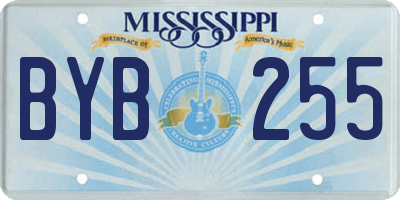 MS license plate BYB255