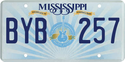 MS license plate BYB257