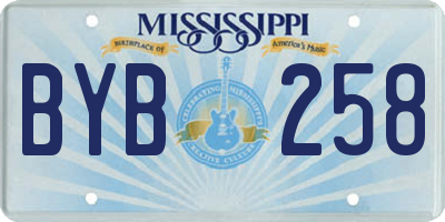 MS license plate BYB258