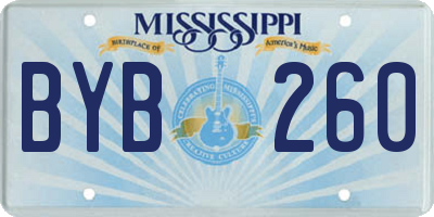 MS license plate BYB260