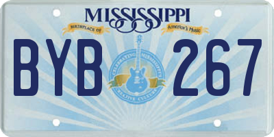 MS license plate BYB267