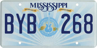 MS license plate BYB268